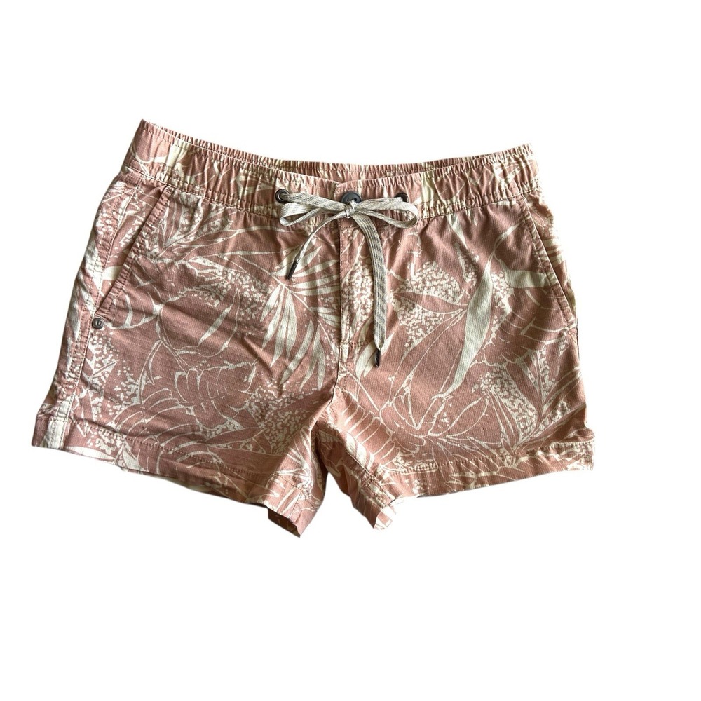 Vuori Ripstop Shorts Womens XS Pink Tropical Drawstring Hiking Outdoors Beach